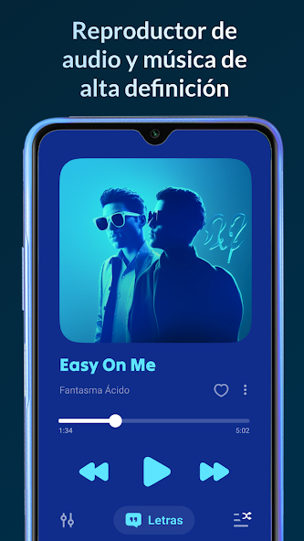Interfaz de Lark Player en Android