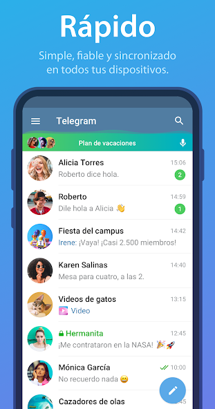 Captura de pantalla de Telegram para Android