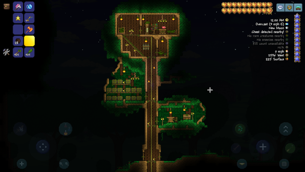 Terraria APK para Android 3 Interfaz de Terraria en Android