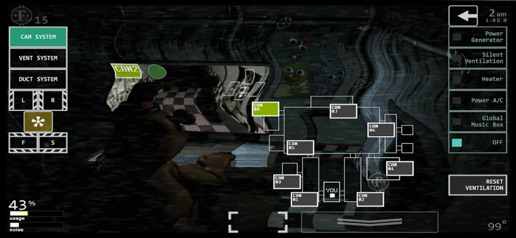 Interfaz de Ultimate Custom Night en Android