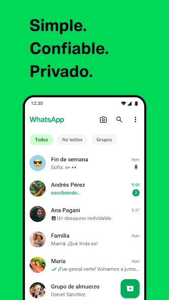 WhatsApp Plus APK 1 Captura de pantalla de WhatsApp para Android