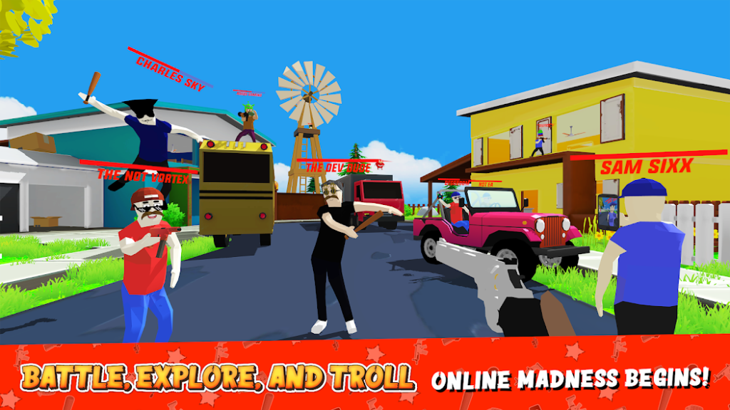 Dude Theft Wars MOD APK 3 Interfaz de Dude Theft Wars en Android
