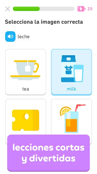 Duolingo para Android: jugabilidad