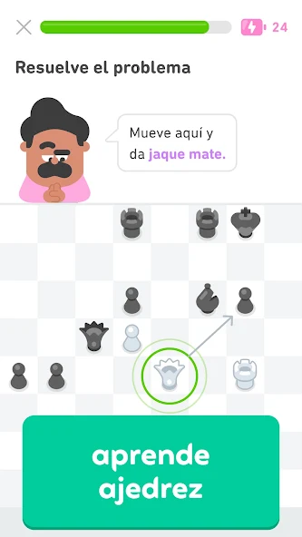 Interfaz de Duolingo en Android