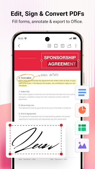 Interfaz de WPS Office en Android