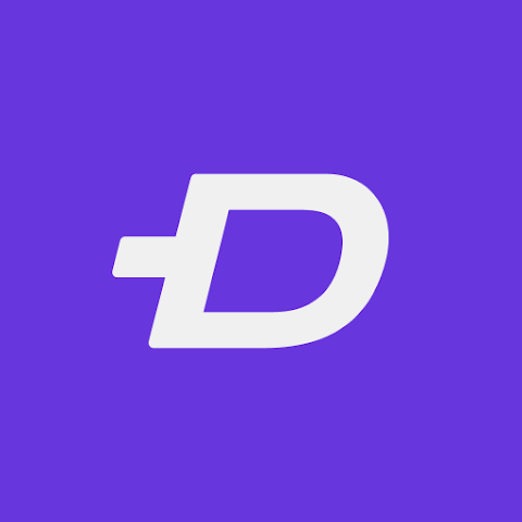Logotipo con la letra "D" estilizada en blanco, centrada en el centro, con un diseño elegante y llamativo sobre un fondo morado sólido, que transmite una identidad de marca moderna y enérgica.